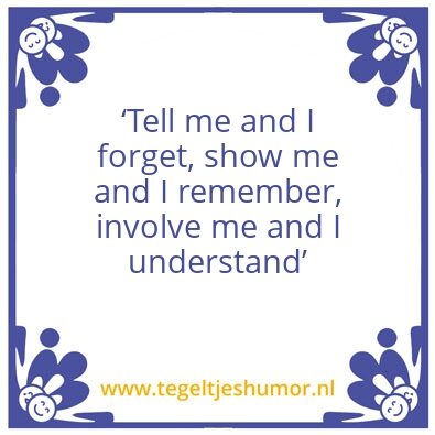 Tegeltje: confucius –  involve me