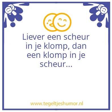 Tegeltje: Klomp