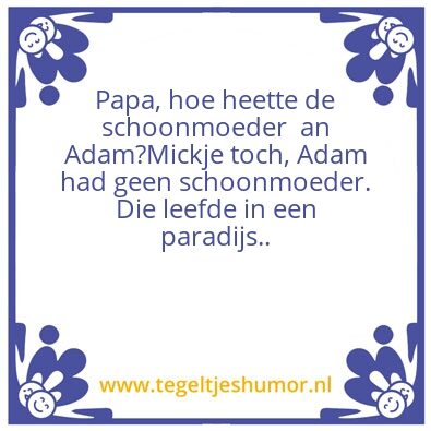 Tegeltje: schoonma