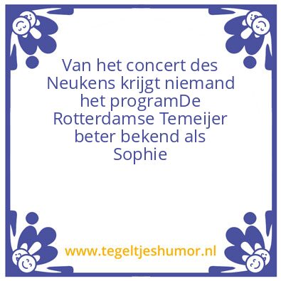 Tegeltje: Het program