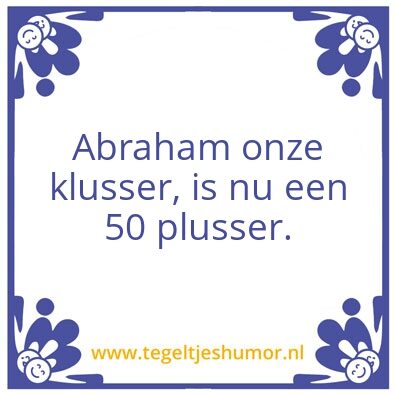 Tegeltje: Abraham