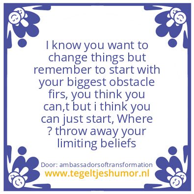 Tegeltje: I Know.
