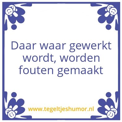 Tegeltje: Werken