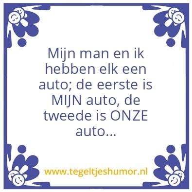 Tegeltje: auto