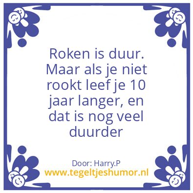 Tegeltje: Roken