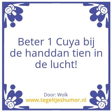 Tegeltje: Cuya