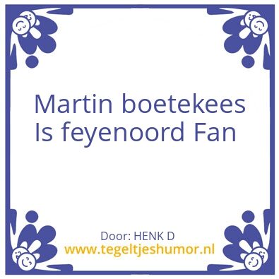 Tegeltje: Feyenoord
