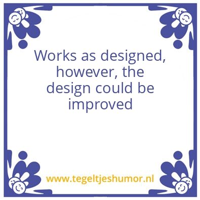 Tegeltje: designed