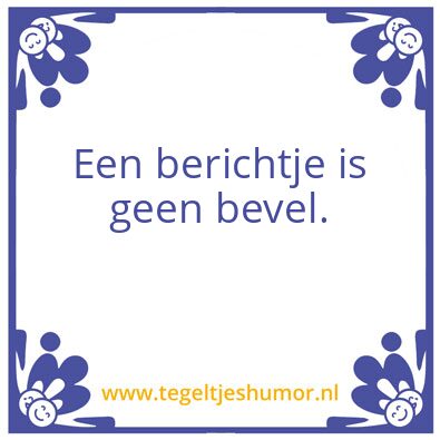 Tegeltje: Note