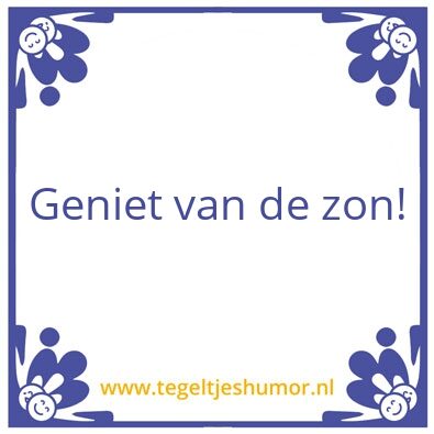 Tegeltje: vf