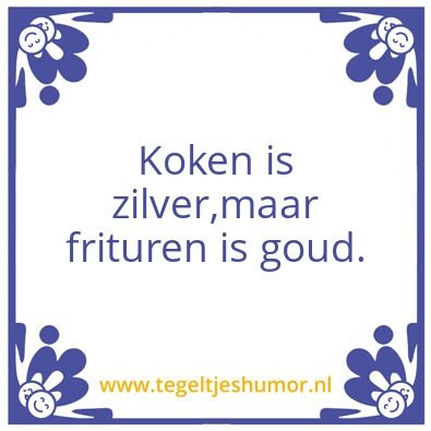 Tegeltje: Koken
