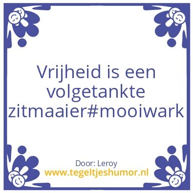 Tegeltje: Grasmaaier