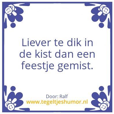 Tegeltje: Feest