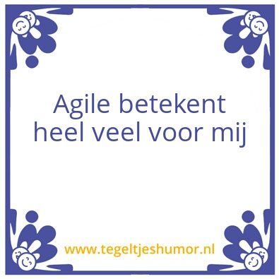 Tegeltje: agile