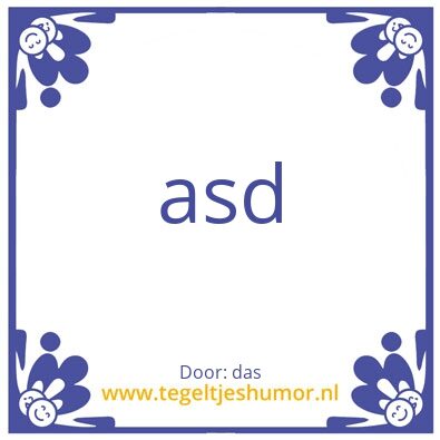 Tegeltje: return ‘asd’