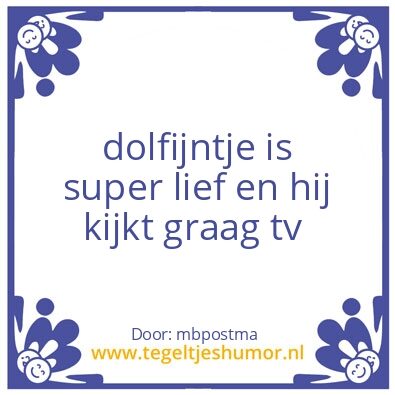 Tegeltje: dolfijntje