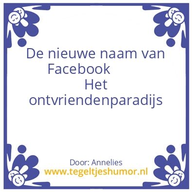 Tegeltje: Fbook
