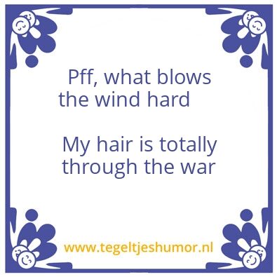 Tegeltje: wind