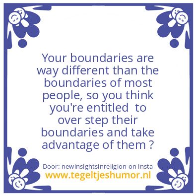 Tegeltje: Bounderies.