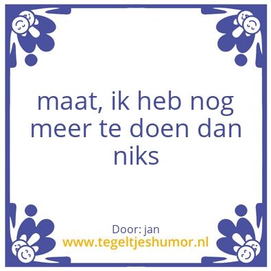 Tegeltje: jan