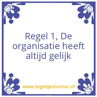Tegeltje: regels