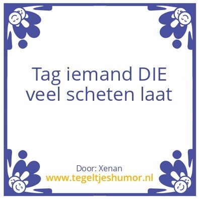 Tegeltje: scheet