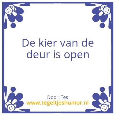 Tegeltje: Deur