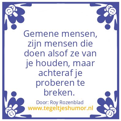 Tegeltje: Zogenaamd