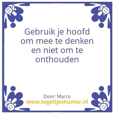 Tegeltje: hoofd