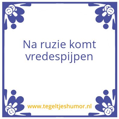 Tegeltje: Vrede