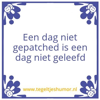 Tegeltje: Patch