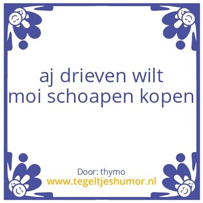 Tegeltje: drieven