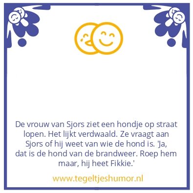 Tegeltje: Een hondje