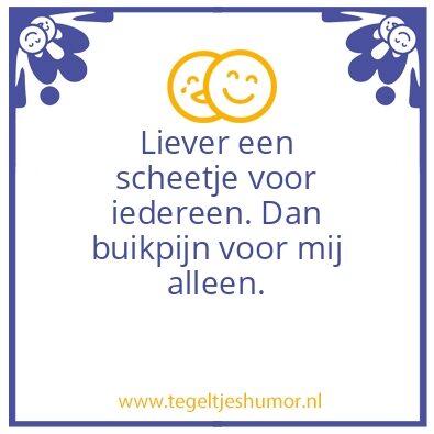 Tegeltje: Scheetje