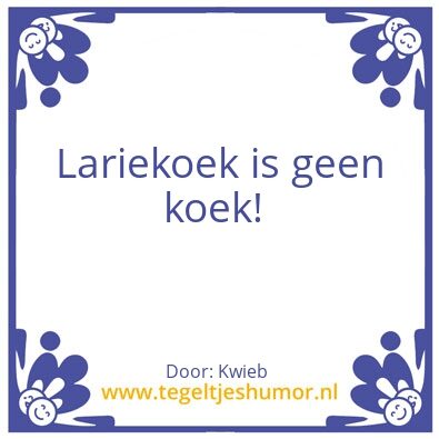 Tegeltje: Koek