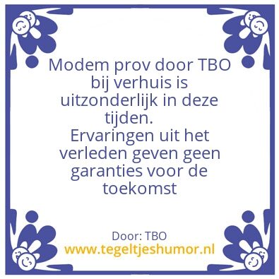 Tegeltje: Modem