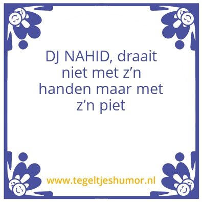 Tegeltje: Drerrie