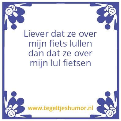Tegeltje: Fiets