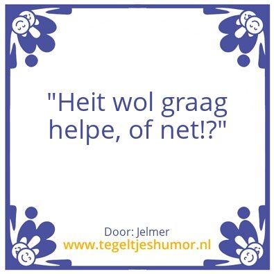 Tegeltje: harmen