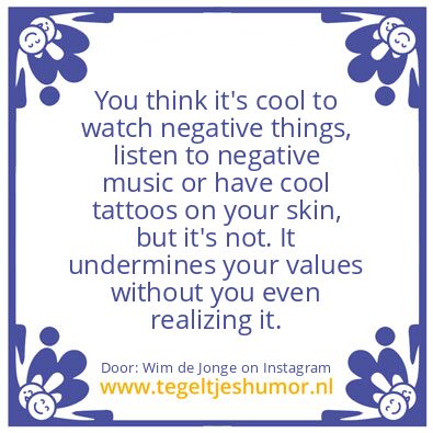 Tegeltje: Values vs Cool.