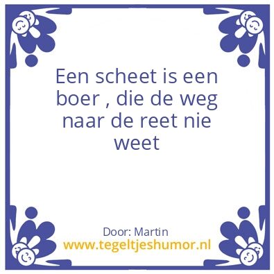 Tegeltje: Scheet