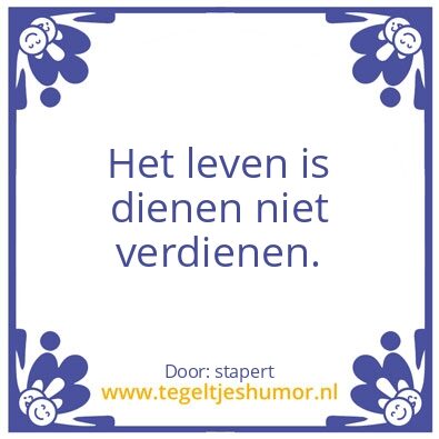 Tegeltje: het leben