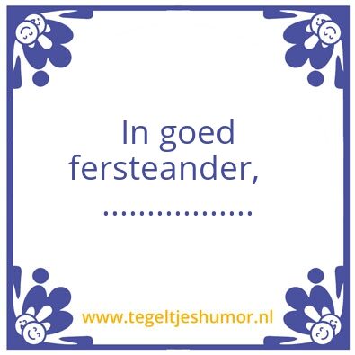 Tegeltje: Ferstean