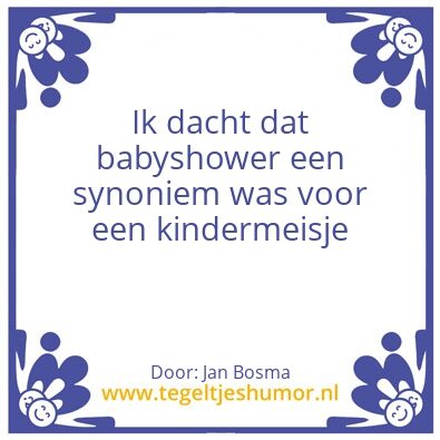 Tegeltje: Babyshower