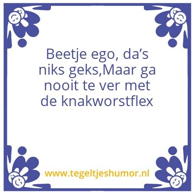 Tegeltje: Opschepworst