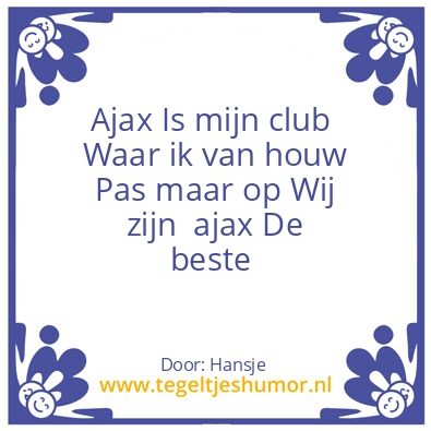 Tegeltje: Ajax