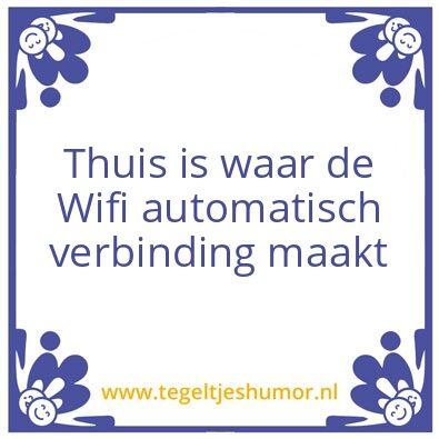 Tegeltje: Wifi
