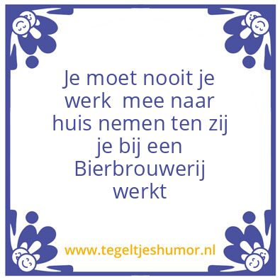 Tegeltje: Bier