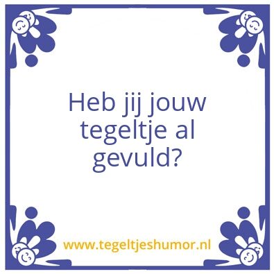 Tegeltje: Senzer