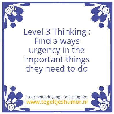Tegeltje: Level 3 Thinking